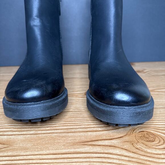 Lucky Brand Candre Double Buckle Moto Lug Sole Booties Womens Sz 7 - Picture 7 of 13